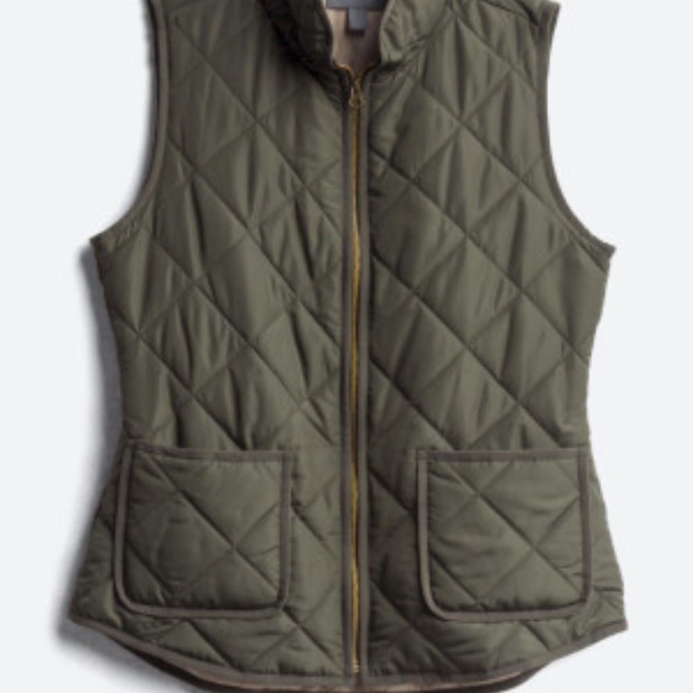 Women’s Olive Green Quilted Vest